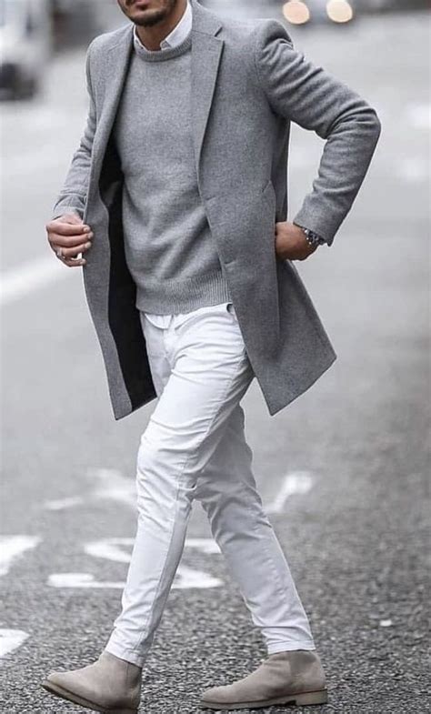 Grey Men In Trench Coat Mens Fashion Giorgenti Custom Overcoat New York Sweater Outfits Men