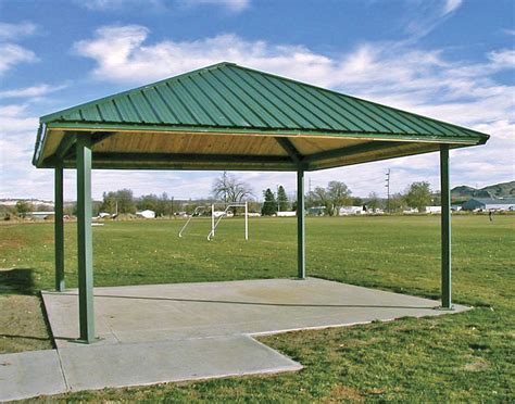Steel Frame Single Roof Forestview Square Pavilions Pavilions By