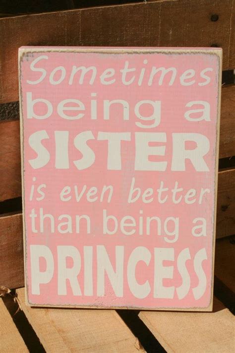 Sisters Quote Inspirational Hand Painted Wood Sign By