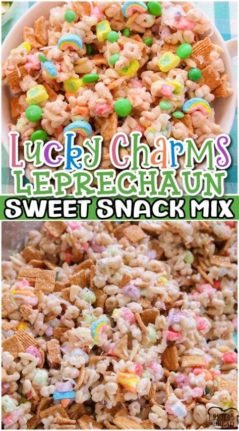 Lucky Charms Leprechaun Snack Mix Butter With A Side Of Bread