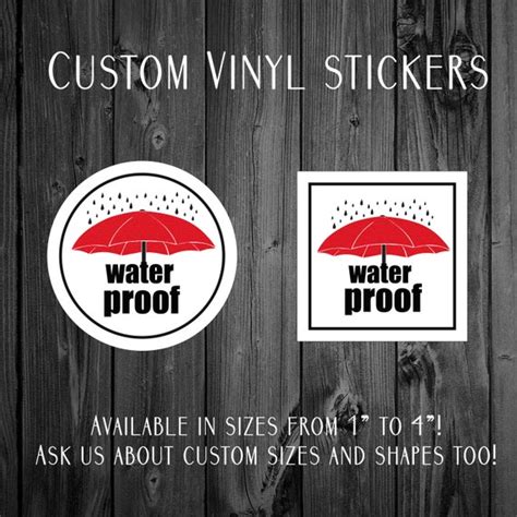 Custom Vinyl Stickers Custom Waterproof Stickers Available Etsy