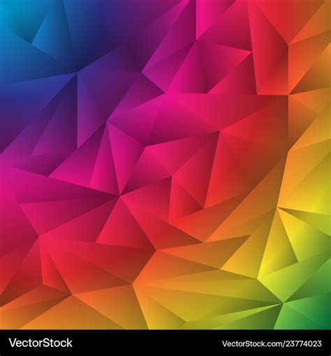 Abstract Multicolor Geometric Rumpled Triangles Vector Image