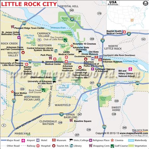 Little Rock Arkansas Usa Map Road Map Of Little Rock Arkansas