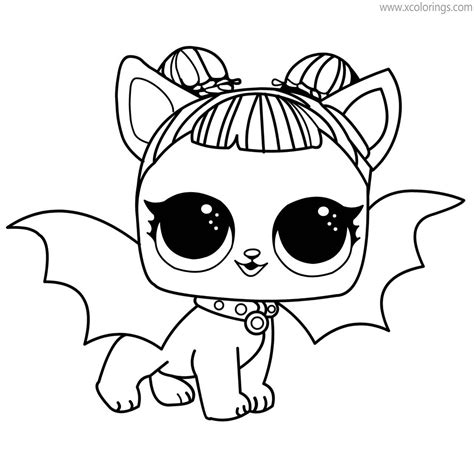 LOL Pets Coloring Pages Midnight Pup Vampire - XColorings.com