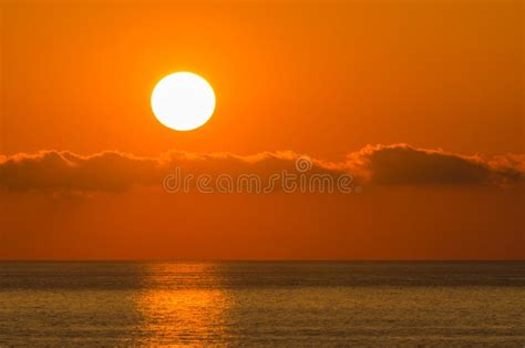 Warm Sunrise With Clouds On The Sea Stock Image Image Of Purely