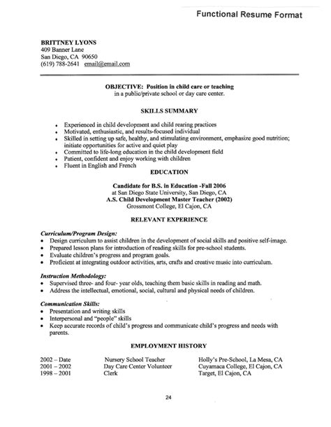 Free resume templates for teachers teacher resume template. Functional Resume Format: Is it Right for You? (Templates Included) | Hloom