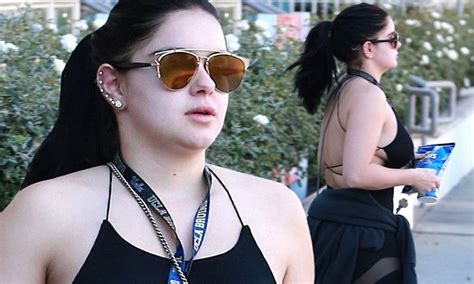 Ariel Winter Slips Into A Skintight Leotard And Leggings Daily Mail