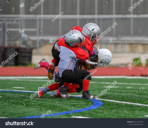 Little Kids Playing Tackle Football Stock Photo 1211445766 Shutterstock