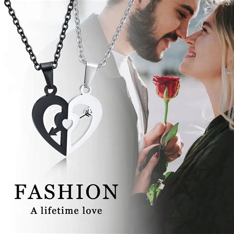top 165 couple heart necklace super hot vn