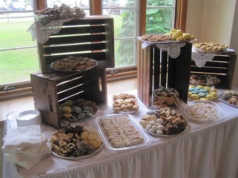 rustic country wedding lace crate cookie table carla gentry gentry dileo maryssa sayabath