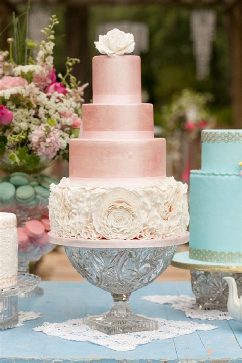 This gold script wedding cake topper. 8 Unique Wedding Cake Ideas | Every Last Detail