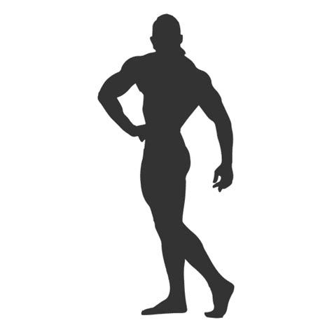 Bodybuilder Pose Silhouette Transparent Png And Svg Vector File