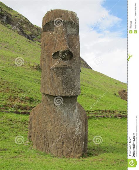 The moai statues of easter island (rapa nui). Easter Island Rapa Nui Moai At Rano Raraku Stock Photo ...