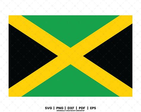 Jamaican Flag Svg Jamaican Jamaica Svg Jamaican Flag Clipart Black