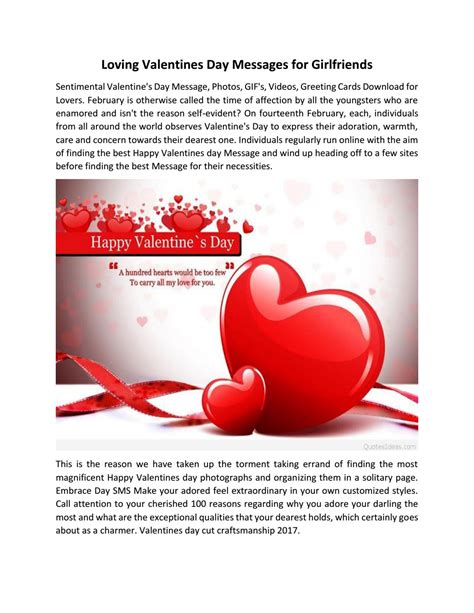 Loving Valentines day Messages for Girlfriends by Sneha ... Almost everyone celebrates the most romantic day of the year on 14th february 2017 and we all know that is valentine's day.