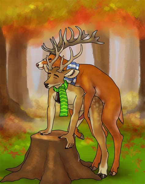 rule 34 2014 all fours anal anal sex anthro anthro on feral antlers cervine closed eyes cum