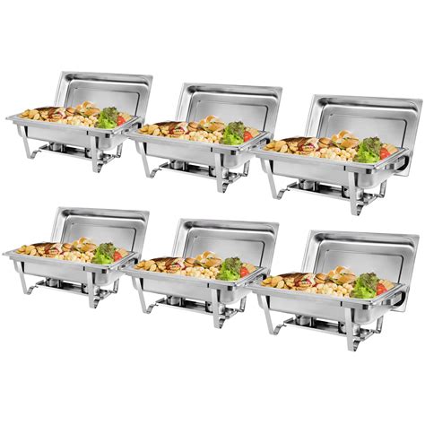 Details About Steel Stainless Chafing Dish Catering Buffet 2 Pcs Full