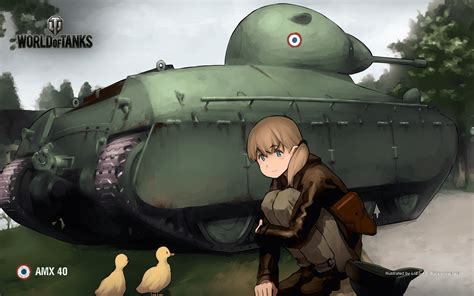 World Of Tanks Anime Wallpaper Amx 40 Wargames News