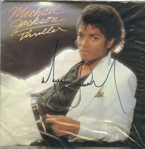 Lot Detail Michael Jackson Signed Thriller Album Cover