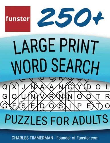 Funster 250 Large Print Word Search Puzzles For Adults Huge Supply Of