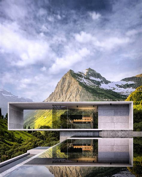 Amazing Renderings Of Concept Houses Surrounded By Stunning Sceneries