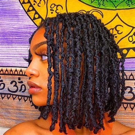 Distressed Bob Butterfly Faux Locs In 2020 Faux Locs Hairstyles Locs