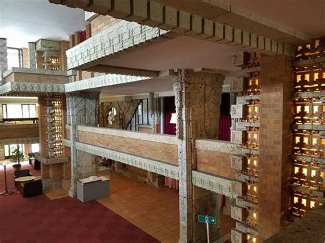 The Interior Entrance And Lobby Of The Tokyo Imperial Hotel By Frank