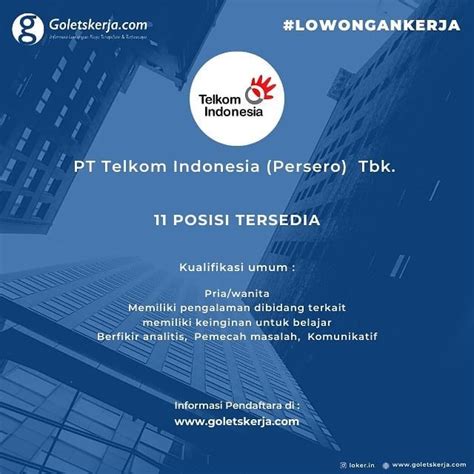 Lowongan Kerja Pt Telkom Indonesia Persero Tbk Artificial