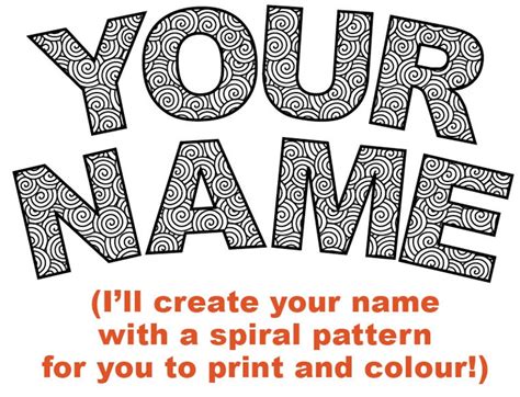 Your Name For Coloring Personalized Name Page Coloring Book Custom Name