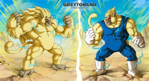 Oozaru Ssjblue Vegeta Vs Oozaru Ssjblue Goku By Greytonano On