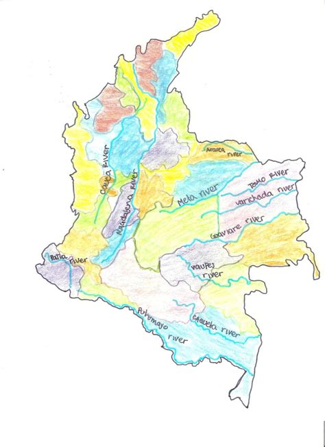 Mapa De Rios Colombia
