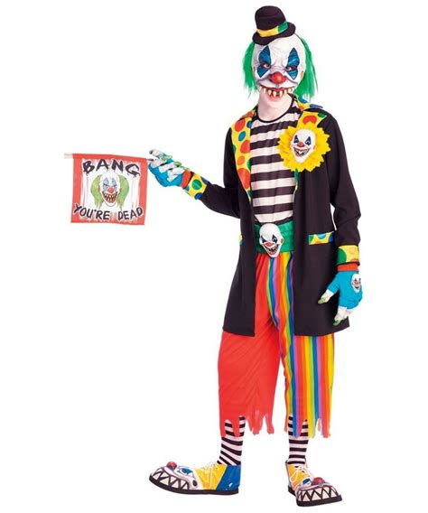 Clown Evil Adult Costume Men Clown Costumes