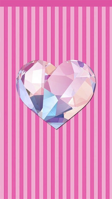 Crystal Heart Wallpaper Heart Wallpaper Pink Sparkle Wallpaper