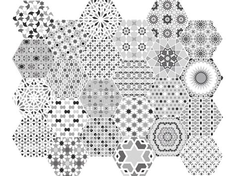 Orient Grey Patterned Hexagon Tiles Hexagon Patterns Target Tiles