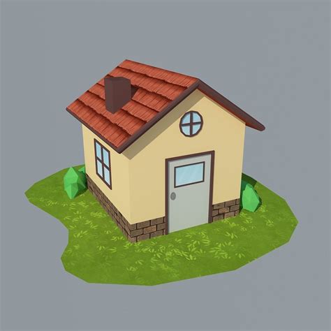3d Model Low Poly House Vr Ar Low Poly Cgtrader