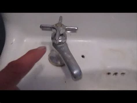 While this is often the case under the washer, out the spout, and into the sink. leaky antique bathroom faucet repair - YouTube