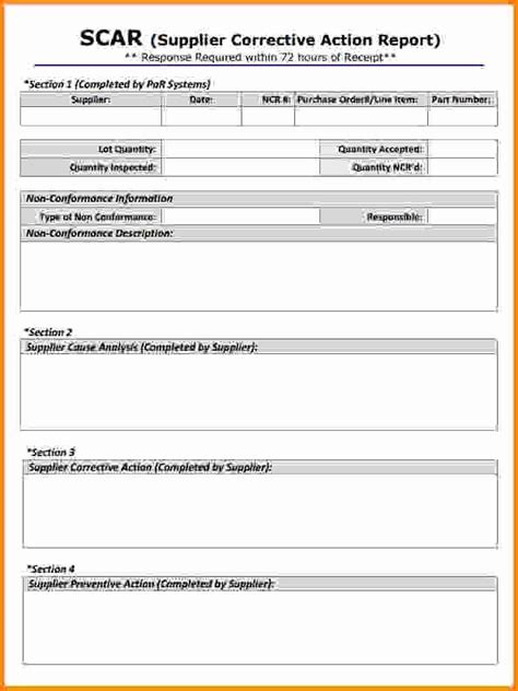 Preventive Action Form Lovely Corrective Action Report Template 8