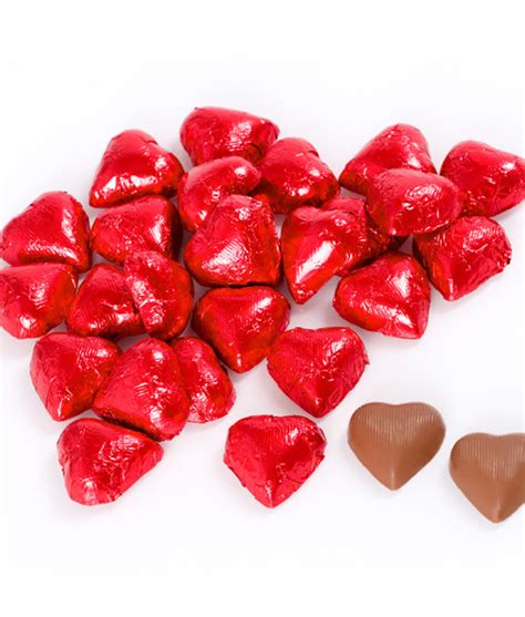 Foil Wrapped Chocolate Hearts Walkers Chocolates