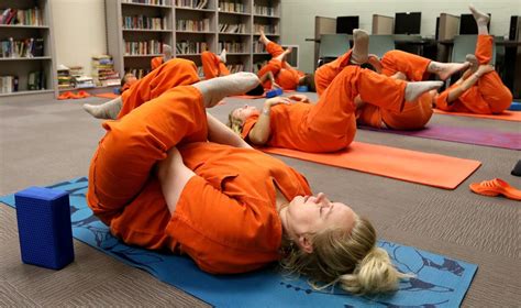 notes noon yoga offers inmates a break behind bars at scott county jail notes noon