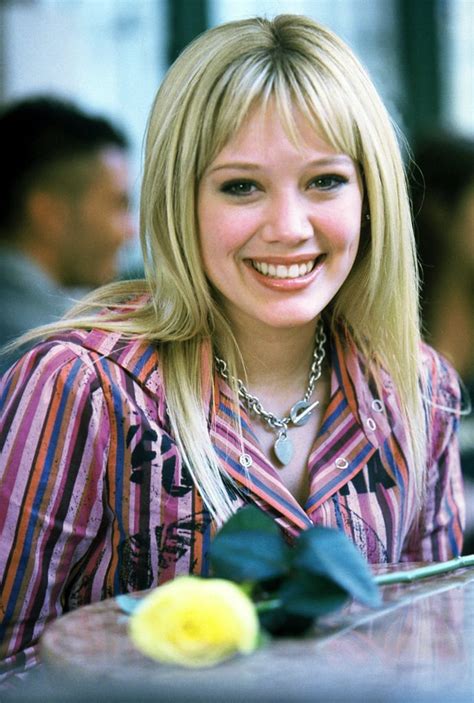 hilary duff with bangs for the lizzie mcguire reboot popsugar beauty uk