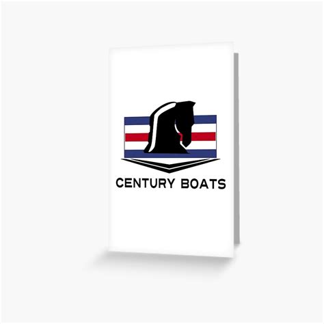 Century Boats Logo Greeting Card By Barefootbison Redbubble
