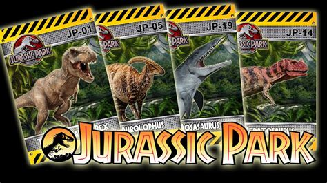 Jurassic Park Cards All 20 Movie Dinosaurs By Ristar87 Youtube