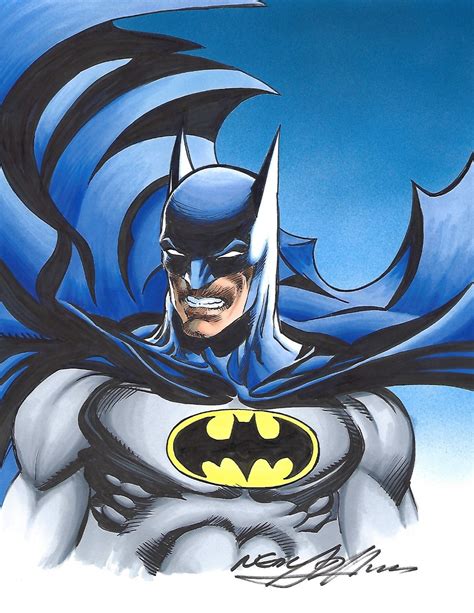 Batman Color Drawing 2015 Neal Adams Wb Batman Poster Batman