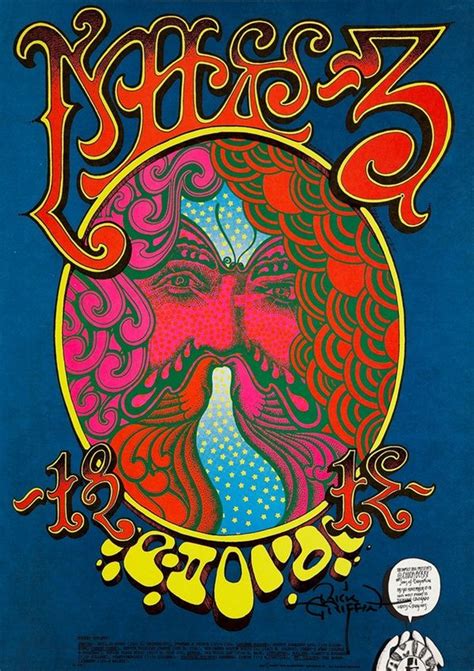 Psychedelic Concert Poster Art 60s Hippie Posters Rock Posters Gig