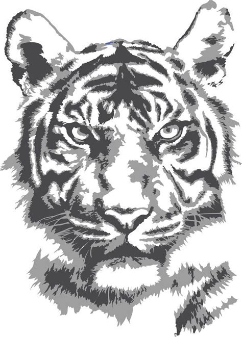 Tiger Stencil By Jen Br On Deviantart Tiger Stencil Tiger Art Tiger