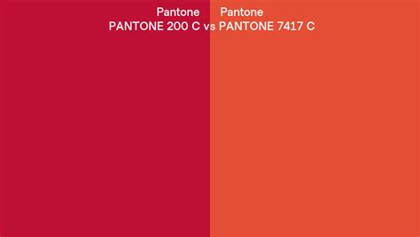 Pantone 200 C Vs Pantone 7417 C Side By Side Comparison