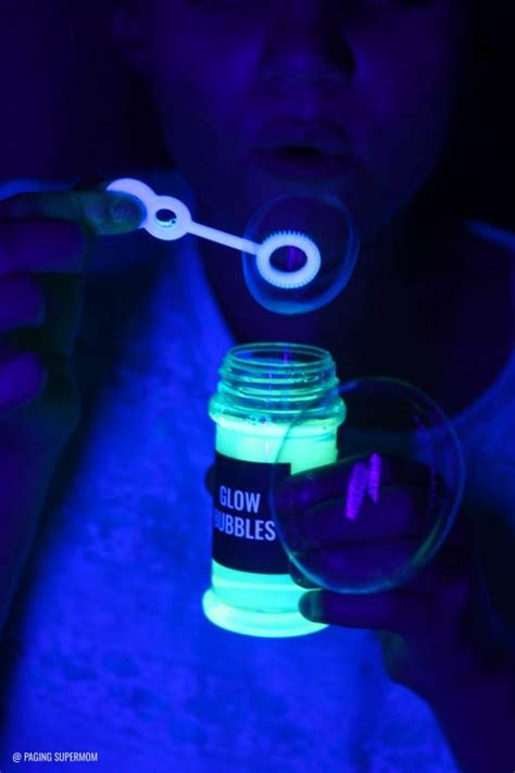 Diy Glow Bubbles For Blacklight Party Cheap And Easy Recipe