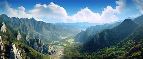 The Large Gorge In Taiwan Background Autumn Season Mountain