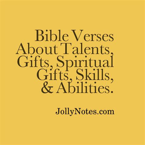 As christians, the bible is clear throughout its pages that we're called to give generously. Bible Verses About Talents, Gifts, Spiritual Gifts, Skills ...