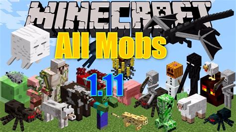 Minecraft All Mobs 111 Youtube